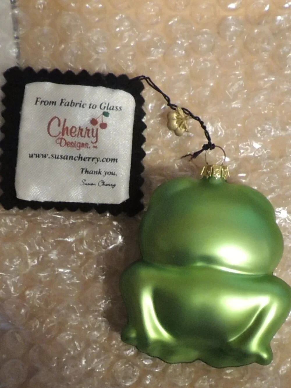 Susan Cherry Frog ornament